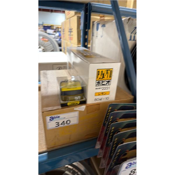 BOX OF POPIO LEMON SCENTED VINTAGE LIQUID VEHICLE AIR FRESHENERS