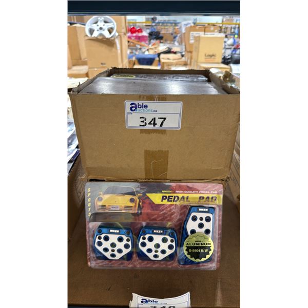 BOX OF NIKEN VINTAGE STYLE HIGH QUALITY PROFESSIONAL VEHICLE PEDAL PAD SETS