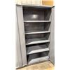 Image 2 : GREY METAL 36"W X 24"D X 78"H INDUSTRIAL 2 DOOR CONSUMABLES CABINET