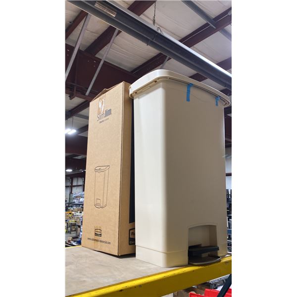 RUBBERMAID COMMERCIAL SLIMJIM 68L STEP-ON WASTE RECEPTACLE *IN BOX*