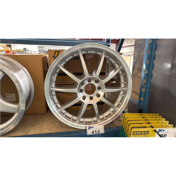 SET OF 2 JWL VIA LOCO RACING 17X7 -JJ SILVER 8 BOLT VINTAGE PROFESSIONAL VEHICLE RIMS