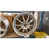 Image 1 : SET OF 2 JWL VIA LOCO RACING 17X7 -JJ SILVER 8 BOLT VINTAGE PROFESSIONAL VEHICLE RIMS