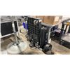 Image 1 : FAULTLESS BLACK PLASTIC COMMERCIAL TRANSPORT CART, FOR LIVING ELECTRIC FLOOR FAN, COOL WORKS