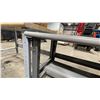 Image 2 : GREY ADJUSTABLE HEIGHT METAL FRAMED 60"W X 30"D INDUSTRIAL TECHNICAL STYLE WORKBENCH WITH BAR
