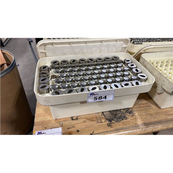 PLASTIC TRANSPORT BIN OF NATOLI COMMERCIAL COCA LEAF D TABLET PUNCH SET FOR PHARMACEUTICAL TOOLING