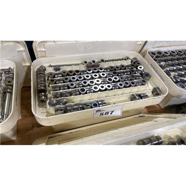 PLASTIC TRANSPORT BIN OF NATOLI COMMERCIAL MIXED DIES TABLET PUNCH SET FOR PHARMACEUTICAL TOOLING