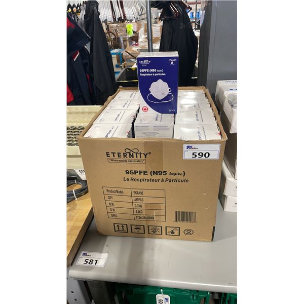 BOX OF 480PCS OF ETERITY ECAN95 N95 EQUIVALENT COMMERCIAL PARTICULATE RESPIRATORY MASKS