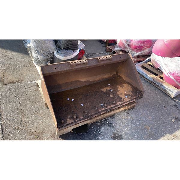 BLACK 54"W INDUSTRIAL SKID STEER BUCKET ATTACHMENT