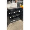 Image 2 : BLACK METAL 36"W X 18"D X 42"H INDUSTRIAL 2 DOOR CONSUMABLES CABINET