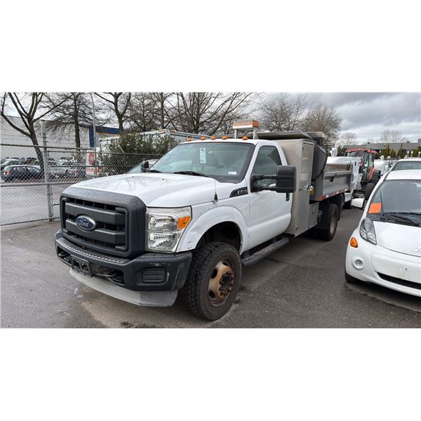 2013 FORD F-450, 2DR PICKUP, WHITE, VIN 1FDUF4GY1DEA71487,