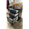 Image 3 : BLACK METAL MOBILE 3 DRAWER OFFICE PEDESTAL