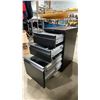 Image 3 : BLACK METAL MOBILE 3 DRAWER OFFICE PEDESTAL