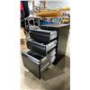 Image 3 : BLACK METAL MOBILE 3 DRAWER OFFICE PEDESTAL