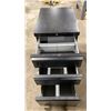 Image 2 : BLACK METAL MOBILE 3 DRAWER OFFICE PEDESTAL