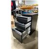 Image 3 : BLACK METAL MOBILE 3 DRAWER OFFICE PEDESTAL