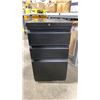Image 4 : BLACK METAL MOBILE 3 DRAWER OFFICE PEDESTAL