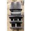 Image 2 : BLACK METAL MOBILE 3 DRAWER OFFICE PEDESTAL