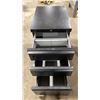 Image 2 : BLACK METAL MOBILE 3 DRAWER OFFICE PEDESTAL