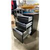 Image 3 : BLACK METAL MOBILE 3 DRAWER OFFICE PEDESTAL