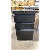 Image 4 : BLACK METAL MOBILE 3 DRAWER OFFICE PEDESTAL