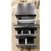 Image 2 : BLACK METAL MOBILE 3 DRAWER OFFICE PEDESTAL