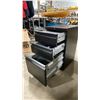 Image 3 : BLACK METAL MOBILE 3 DRAWER OFFICE PEDESTAL