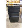 Image 4 : BLACK METAL MOBILE 3 DRAWER OFFICE PEDESTAL