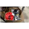 Image 1 : LARGE BOX OF ASSORTED SAFETY EQUIPMENT INCLUDING- GLOVES, MASKS, XL HOODED COVERALLS, SAFETY GLASSES