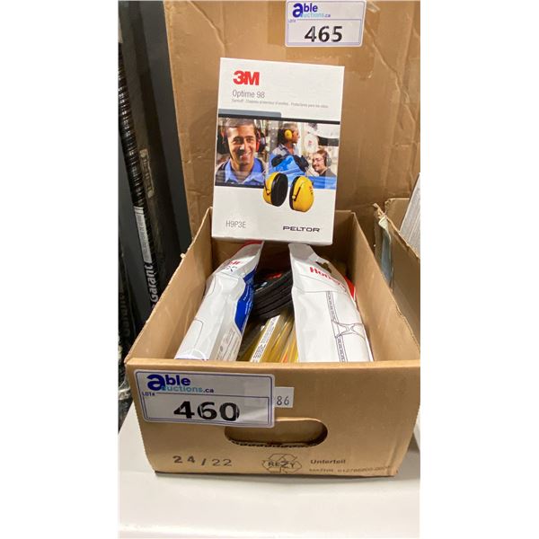 18 PACKS OF 10 STARRETT SAFE-FLEX BS1218 BLADES, 5 CUBITRON 3M GRINDING WHEELS, 3M EAR MUFFS & 2