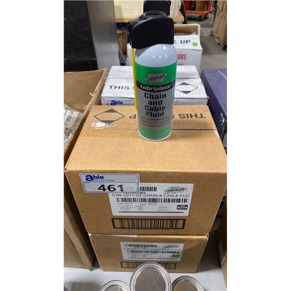2 CASES OF LUBRIPLATE CHAIN AND CABLE FLUID