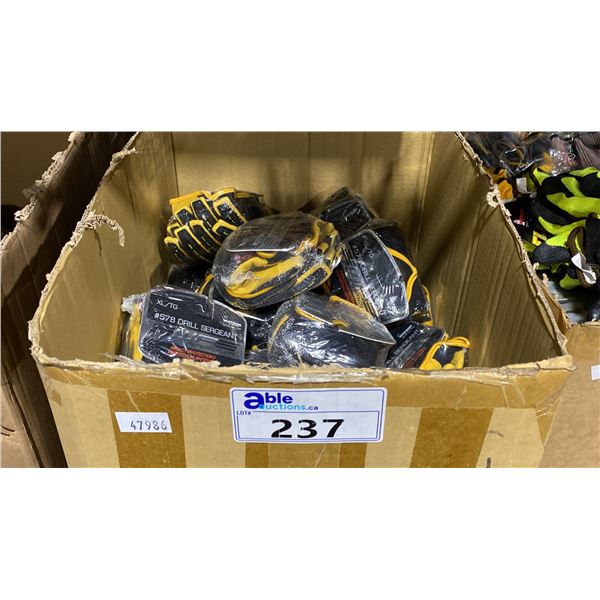 LARGE BOX OF ASSORTED WATSON DRILL SERGEANT INDUSTRIAL CONTRACTOR STYLE GLOVES