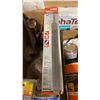 Image 10 : BOX OF STARRETT MEASURING TAPES, CHIPPING HAMMER, MARKING CRAYONS, & LUBRICANTS