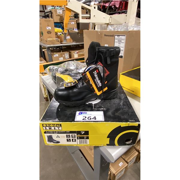 ORIGINAL S.W.A.T MENS SIZE 7 CLASSIC 9" SZ SAFETY 400 SAE APPROVED SAFETY TOE WORK BOOTS