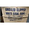 Image 2 : 2 BOXES OF UN-OILED CLIPPED WHITE SISAL ROPE
