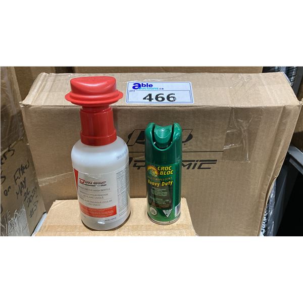 CASE OF 12 CROC BLOC INSECT REPELLENT & 8 DYNAMIC SINGLE USE EYE WASH BOTTLES
