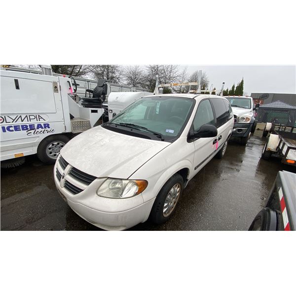 2007 DODGE GRAND CARAVAN, 4DR C/V VAN, WHITE, VIN 1D4GP23R57B106879,