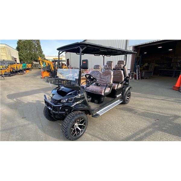 SDLANCH SDLGC100 BLACK 6 SEAT ELECTRIC GOLF CART WITH 4KW AC MOTOR, 50 MILE RANGE,