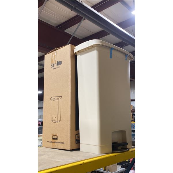 RUBBERMAID COMMERCIAL SLIMJIM 68L STEP-ON WASTE RECEPTACLE *IN BOX*