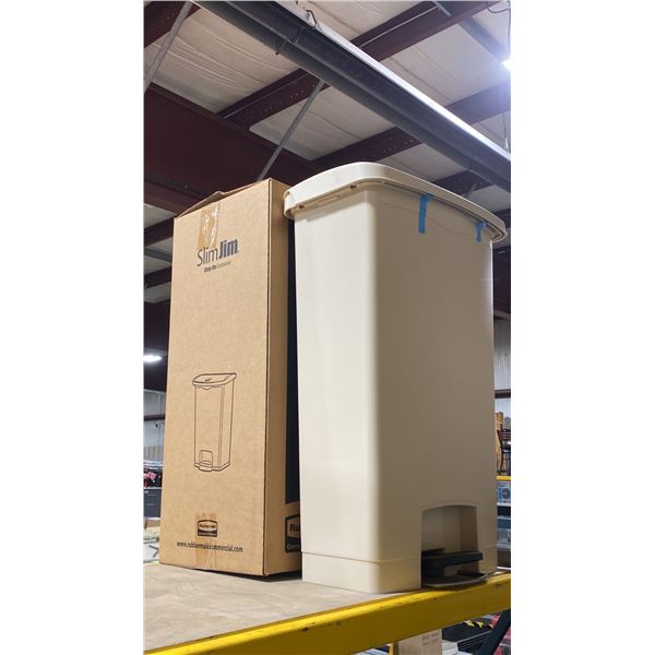 RUBBERMAID COMMERCIAL SLIMJIM 68L STEP-ON WASTE RECEPTACLE *IN BOX*