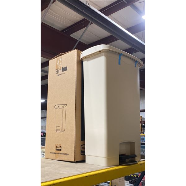RUBBERMAID COMMERCIAL SLIMJIM 68L STEP-ON WASTE RECEPTACLE *IN BOX*