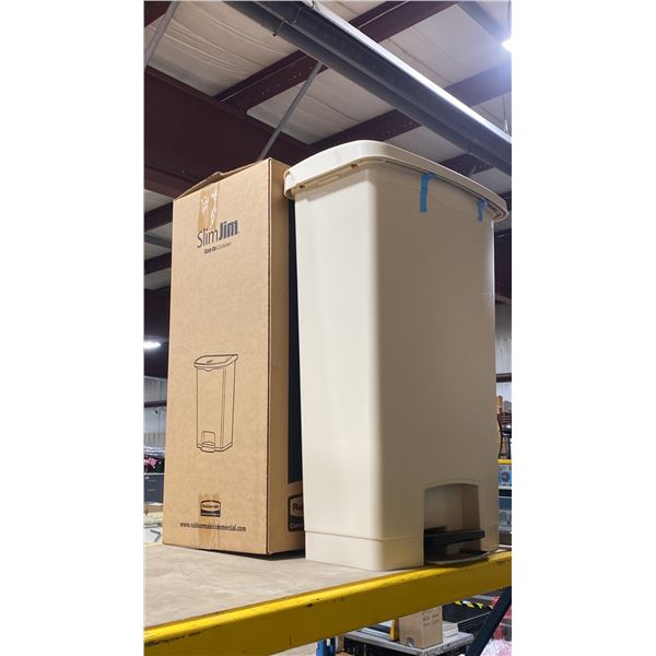 RUBBERMAID COMMERCIAL SLIMJIM 68L STEP-ON WASTE RECEPTACLE *IN BOX*