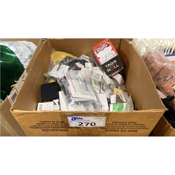 BOX OF ASSORTED HARDWARE,  2-WAY GENERAL SERVICE SOLENOID VALVE, FIT TEST SOLUTION, WRIST SUPPORT