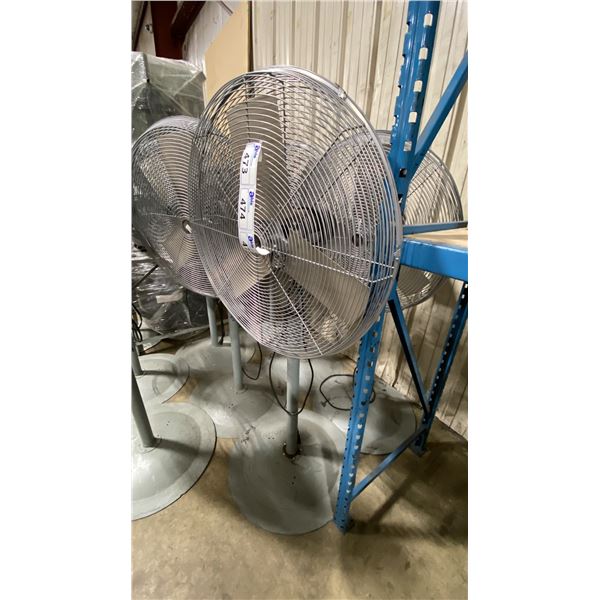 TPI INDUSTRIAL ACH30-O GREY 30" INDUSTRIAL ELECTRIC FREESTANDING WAREHOUSE FLOOR FANS