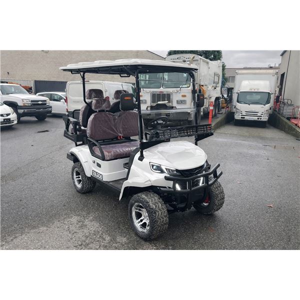 SDLANCH SDLGC80 WHITE 4 SEAT ELECTRIC GOLF CART WITH 4KW AC MOTOR, 50 MILE RANGE,