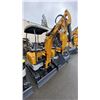 Image 4 : SDLANCH SDLE20 YELLOW DIESEL POWERED RUBBER TRACK MINI EXCAVATOR WITH ATTACHED DIGGING BUCKET,