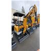 Image 4 : SDLANCH SDLE20 YELLOW DIESEL POWERED RUBBER TRACK MINI EXCAVATOR WITH ATTACHED DIGGING BUCKET,