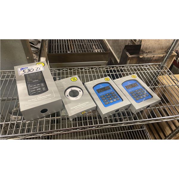 THERMOWORKS CHEFALARM COOKING THERMOMETER, DOT TEMPERATURE ALARM, & 2 EXTRA BIG LOUD KITCHEN TIMERS