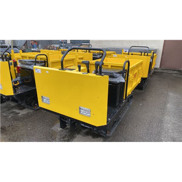 SDLANCH SDLD25 YELLOW RIDE ON GAS POWERED MINI CRAWLER DUMPER, 3 SPEED WITH 9" TRACKS &