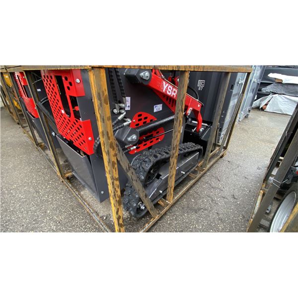 AGT INDUSTRIAL YSRT14 RED GAS POWERED RUBBER TRACK RIDE ON HYDRAULIC MINI SKID STEER/LOADER WITH