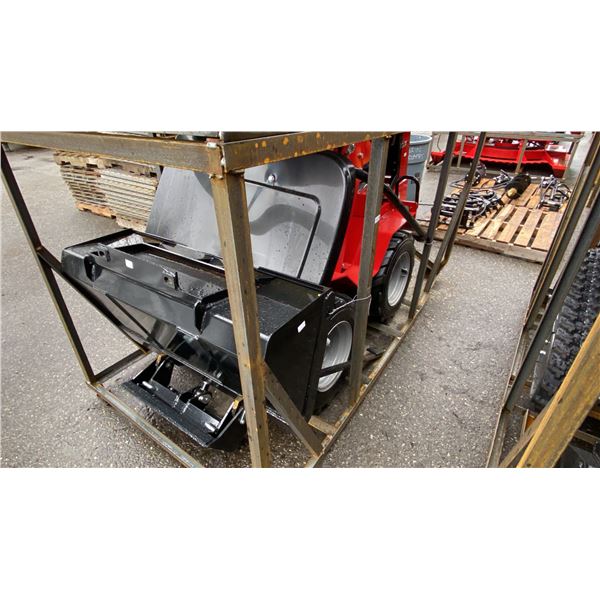 AGT INDUSTRIAL SDA-140W GAS POWERED PNEUMATIC TIRE RIDE ON MINI SKID STEER WITH ATTACHED